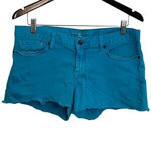 Lucky Brand Women’s Riley Jean Denim Shorts Aqua Blue Size 10